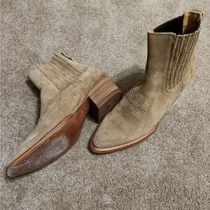Tecovas Men's Light Brown Suede Boots